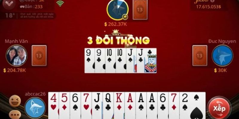 Game bài tiến lên linh hoạt số người chơi từ 2-4 người